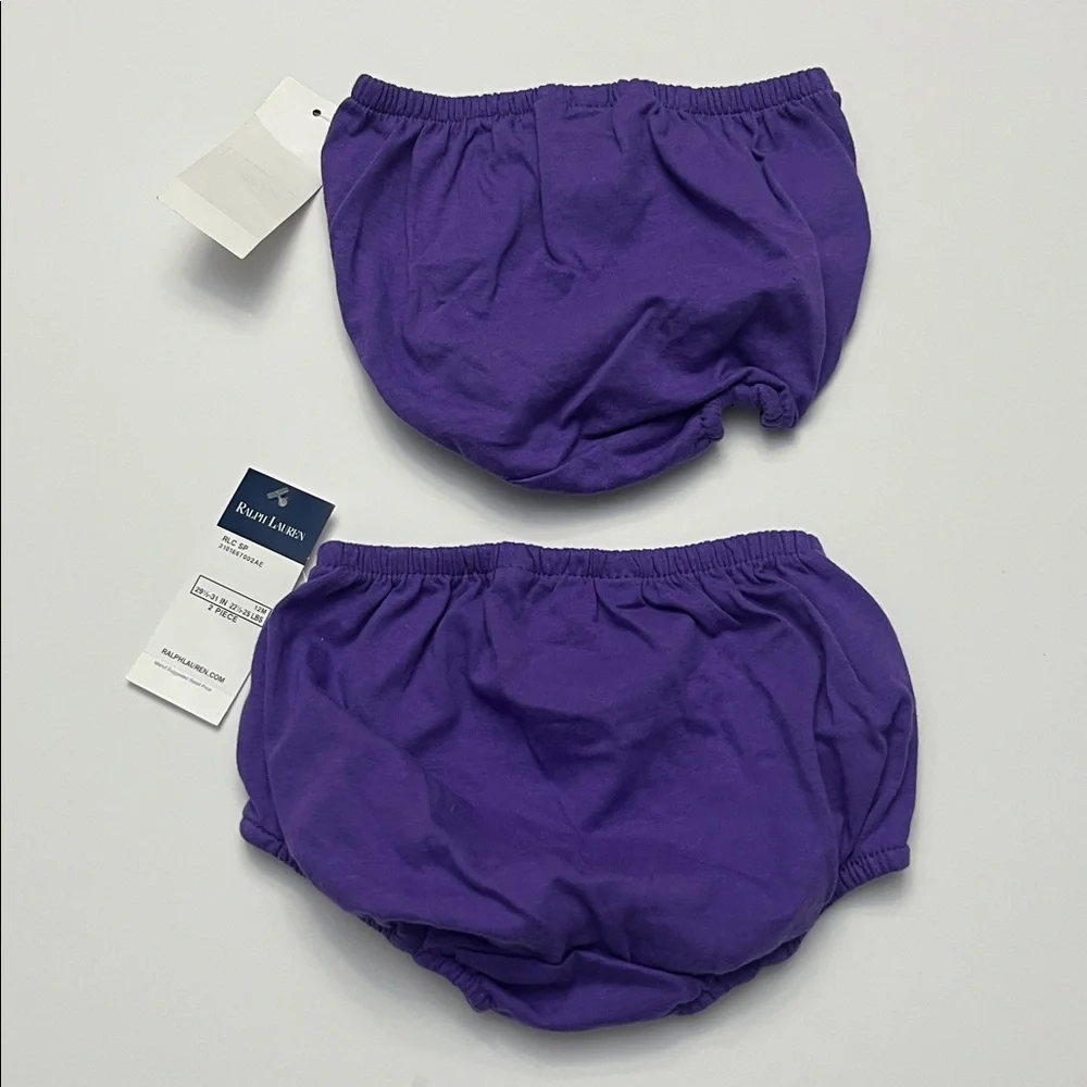 Ralph Lauren Purple Diaper Covers (Lot of 2) - Size 12 Month